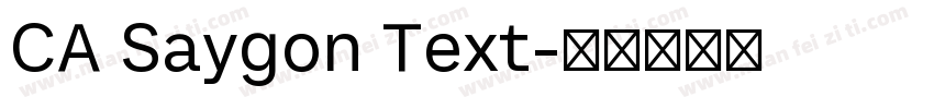 CA Saygon Text字体转换